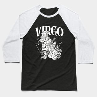 VIRGO Green Forest Witch Shirt Skull constellation Baseball T-Shirt